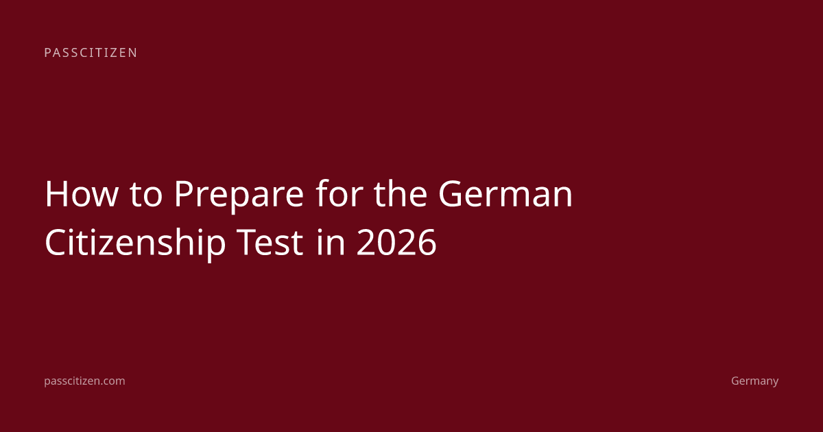 How to Prepare for the German Citizenship Test in 2026